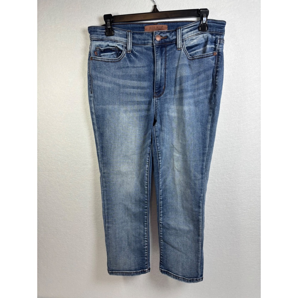 Judy Blue Skinny Fit Capri Jeans Womens 13/31 Blue Cotton Blend Mid Rise Cropped